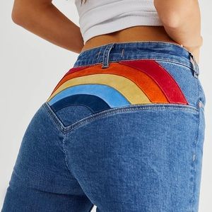 FP Free People Rainbow Jeans Size 24